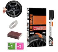 Cutiolly Penna Ritocco Carrozzeria,Vernice per Auto Cerchioni,Ritocco Vernice Auto,Vernice da Ritocco Nero Lucido,Rimuovi Graffi Auto,Copri Graffi Auto,Set di perni di riparazione per mozzo ruota