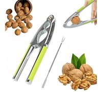 Cutiolly Schiaccianoci in Metallo, Rompinoci Acciaio Inox Con Impugnatura Antiscivolo, Noce Cracker per Noci e Frutti di Mare