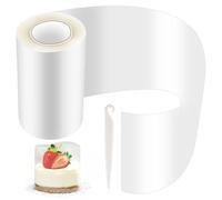 Cutiolly Torta Collare 20cm,Rotolo Acetato Trasparente,Colletto per Torta Mousse,Rotolo Nastro Acetato per Dolci Trasparente,für Torte Schokolade Mousse Kuchen Dessertringe (1 Roll (25cmx 5m))
