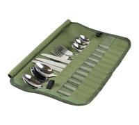 Cutlery Storage Bag, Utensil Travels Organizer, Roll Up Pouch, Water Resistant Case, Sturdy Polyester Fabric, Ideal for Camping Trips, Kitchen Storage, and Travel Meal Preparation