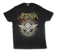 CUTLERY SUIT Men's Anthrax Military Circle Fight 'Em Till You Can't T Shirt Black XL