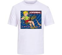 CUTLERY SUIT Men's The Offspring T-Shirt Americana Vinyl CD Cover Tees Unisex Tee White White M