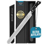 Cutluxe Coltello da Prosciutto Professionale - 30cm Coltello per Affettare Salumi e Carne - Acciaio al Carbonio, Lama Affilata e Resistente con fodero - Artisan Series
