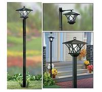 CUTPOIY A Liquidazione Luci Postali Esterne, Lampioni Lampioni Illuminazione Esterna Lanterna Esterna IP44 Impermeabilizza Classiche Luci Palo Luce Nera Lampione Solare per Giardino Esterno Fulmine
