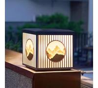 CUTPOIY A Solar Post Cap Lights, Deck Post Lights Solar Powered Solar Lights Outdoor Waterproof Solar Garden Lights Outdoor Lights Outdoor Outdoor Lights for Deck Yard , One Color - 25 * 25 * 23cm/9.8