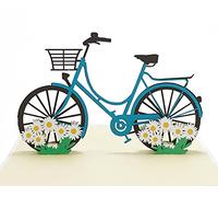 CUTPOPUP Anniversary Bicycle Pop Up Card, Birthday Pop Up Card, 3D Popup Greeting Cards, 3D Birthday Card With Blank Note, Handmade 3D Popup Birthday Card IT