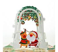 CUTPOPUP - Biglietto di Natale con Babbo Natale, 3D felice, 3D biglietto di Natale, felice anno nuovo, biglietto di auguri per le vacanze, regalo popup, biglietto di auguri di buon Natale IT