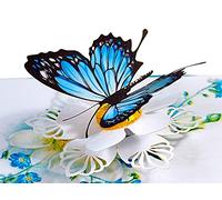 CUTPOPUP Butterfly - Biglietto pop-up per la festa della mamma a forma di farfalla, biglietti di auguri con fiori, biglietto di compleanno 3d pop-up per nonna, mamma, suocera, figlia IT