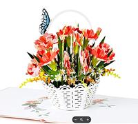 CUTPOPUP White Daffodi - Narcisi Bianchi, Biglietti d'auguri per Donne, Biglietto Pop Up per la Festa della Mamma, Biglietto d'auguri 3D per Moglie Figlia Sua Sorella (Narciso Bianco) US8-29IT1515