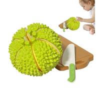Cuttable Durian - 3.94x3.94x 3.94 Inches| Cuttable For ,Interactive Simulation Toy, Early Learning Cutting Board | Kids 3+ Playset