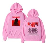 CUTTE Dil-Luminati Tour UK 2024 Felpa, Merchandising Ufficiale Diljit Dosanjh, Stile retrò Classico A Maniche Lunghe (Rosa,3XL)
