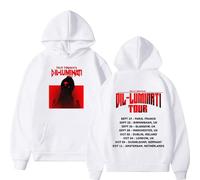 CUTTE Dil-Luminati Tour UK 2024 Felpa, Merchandising Ufficiale Diljit Dosanjh, Stile retrò Classico A Maniche Lunghe (Bianco,3XL)