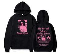 CUTTE Felpa con Cappuccio Chappell Roan | The Rise And Fall of A Midwest Princess | Stile retrò Y2K Unisex (Nero,XXL)
