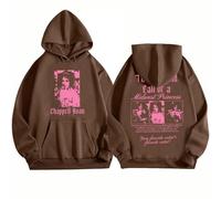 CUTTE Felpa con Cappuccio Chappell Roan | The Rise And Fall of A Midwest Princess | Stile retrò Y2K Unisex (Marrone,XL)