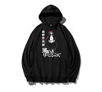 CUTTE Felpa con Cappuccio Tokyo Revengers Mikey | Manica Lunga Stile Anime | Streetwear Unisex (Nero,S)