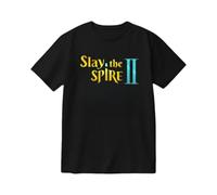 CUTTE Maglietta Slay The Spire II con Logo del Gioco | Cotone Morbido Unisex per Fan di Roguelike Deckbuilder su PC E Console-Black||s