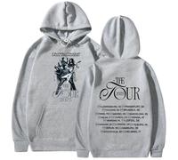 CUTTE Tour 2025 Felpa con Cappuccio Tokyo Hotel, Merchandising Ufficiale, Felpa Stampa Streetwear Unisex (Grigio,M)