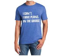 Cutted Shirts - Maglietta da uomo con scritta "I Can't I Have Plans In The Garage", per uomini e donne, divertente, sarcastica, per meccanici di automobile, Blu, XXL