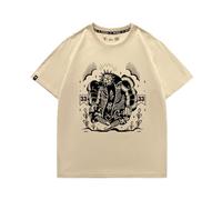 CUTTEE Clair Obscur Expedition 33 Vintage Rpg Graphic Tee - Oversized Gaming T-Shirt for Men-Khaki||x_s