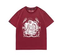 CUTTEE Clair Obscur Expedition 33 Vintage Rpg Graphic Tee - Oversized Gaming T-Shirt for Men-Red||m