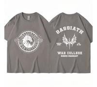 CUTTEE Fourth Wing Basgiath War College “Fly or Die” Double Sided T-Shirt | Dragon Rider Tee, Empyrean Series Unisex Casual Top for Book Lovers-Dark Gray||4X_l