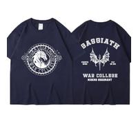 CUTTEE Fourth Wing Basgiath War College “Fly or Die” Double Sided T-Shirt | Dragon Rider Tee, Empyrean Series Unisex Casual Top for Book Lovers-Blue||4X_l