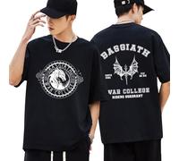 CUTTEE Fourth Wing Basgiath War College “Fly or Die” Double Sided T-Shirt | Dragon Rider Tee, Empyrean Series Unisex Casual Top for Book Lovers-Black||4X_l
