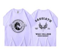 CUTTEE Fourth Wing Basgiath War College “Fly or Die” Double Sided T-Shirt | Dragon Rider Tee, Empyrean Series Unisex Casual Top for Book Lovers-Purple||3X_l