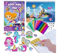 CutteeyFyry Foil Art Kit, Artigianato Artistico per Sirene & Principesse 3-10, Activity Natale & Compleanno Regali di Pasqua