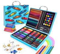 CutteeyFyry Set di Colori Con Automobile per Bambini 4-12 Anni, Disegno Con Pennarelli Marker, Pastelli ad Olio, Pastelli a Cera, Regalo di Natale