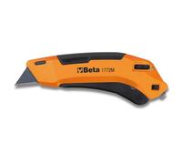 Cutter a lama retrattile di sicurezza fornito con 4 lame lunghezza 170 mm BETA