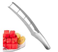 Cutter anguria per secchi, strumento per tagliare l'anguria, strumento per tagliare i cubetti di anguria in acciaio inox - gadget da cucina per tagliare melone, melone, pitaya, per viaggi in spiaggia,
