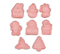 Cutter Biscotti Di Natale: Set Di Stampi Per Torte Da 8 Pezzi, Stampi Per Taglierina Per Pasticceria A Pressione Per Cottura Creativa | Strumenti Da Cucina Divertenti Per Panettieri Domestici
