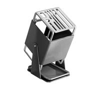 Cutter Block, 30-Degree Rotating Cutter Storage Rack, 9-Slot Storage With Drain Tray For Kitchen Counter Restaurant Food Preparation Daily Cooking Outdoor