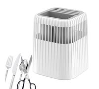 Cutter Block - Space Saver Cutter Storage Holder with Scissors Slot | Stainless Steel Stand with Parallel Grooves & Weighted Base for Cleavers, Shears, Sharpening Rods and Steak Tooling