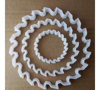 Cutter Craft UK Set3 Tagliapasta In Plastica Bianco Large Medium Small