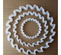 Cutter Craft UK Set3 Tagliapasta In Plastica Bianco Large Medium Small
