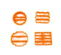 Cutter di biscotti divertenti Set 4 pezzi da cottura in plastica con frasi irriverenti per dessert fai -da -te per le decorazioni della cucina domestica