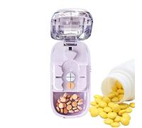 Cutter di pillole - divisore tablet portatile - divisore tablet | Strumento di farmaci professionisti -1/2 1/3 1/4 più preciso, soggetto di stoccaggio, viaggio, ausilio senior, animale domestico