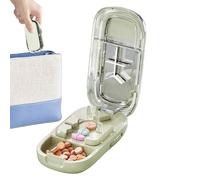 Cutter di pillole portatili, tagliere con vano di stoccaggio, splitter d i pil-lole regolabile con dispositivo d-i centraggio per tagliare più pillole, facile da trasportare