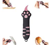Cutter di Scatola della Zampa di Gatto,Coltello da Artiglio Gatto Retrattile Simpatico Tagliere di Carta da Gatto,Cutter Mini in Scatola Carina,Nastro sigillante,Coltello per disimballare (nero)