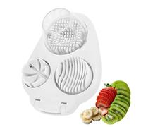Cutter di uova - Slicer di uova bollita a 3 vie | Processore alimentare a filo in acciaio inossidabile multifunzione | Strumento per elicottero da cucina con contenitore per ciliegia per fung
