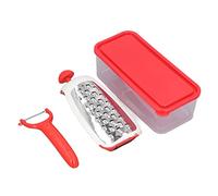 Cutter di verdura 4 in 1 Copper vegetariano a verdura in acciaio inossidabile multifunzionale (Rosso)
