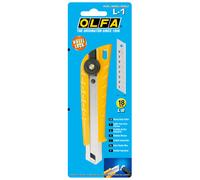 Cutter Olfa bloccalama a vite lama 18 mm acciaio inox - corpo in resina - colore giallo - L1