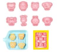 Cutter per biscotti in animale, stampo per biscotti animali,8x DIES stampaggio torta del fumetto - Strumenti di decorazione della torta forniture per panini c