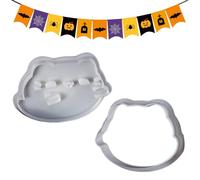 Cutter per dolci, Halloween Ghost Cat Baking Cutters, Lightweight Twist to Your Treats, Beginners Kitchen Embossing Animal Moulds for Event Bakery Dough Cheese Chocolate Fondant Making