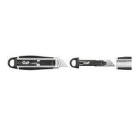 Cutter WEDO per mancini lama trapezoidale alloggiamento in metallo nero/argento con zona di impugnatura gommata la lama è per NEW