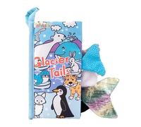Cutties and Giggles Set di libri interattivi in tessuto per bambini, racconti di animali con code testurizzate, primi libri educativi per neonati e bambini piccoli (code di ghiacciaio)