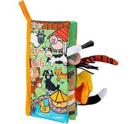 Cutties and Giggles Set di libri interattivi in tessuto per bambini, racconti di animali con code testurizzate, primi libri educativi per neonati e bambini piccoli (code di fattoria)