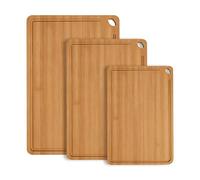 Cutting Board Set - 3 Pieces Double-Sided Non-Slip Chopping Mats for Home, Kitchen, and Restaurant Use with Easy Grip Handle, Vegetables, Fruits, and Bread, Portable for Camping or Outdoor Cooking